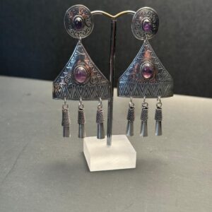 Brincos Ametista em Prata 925